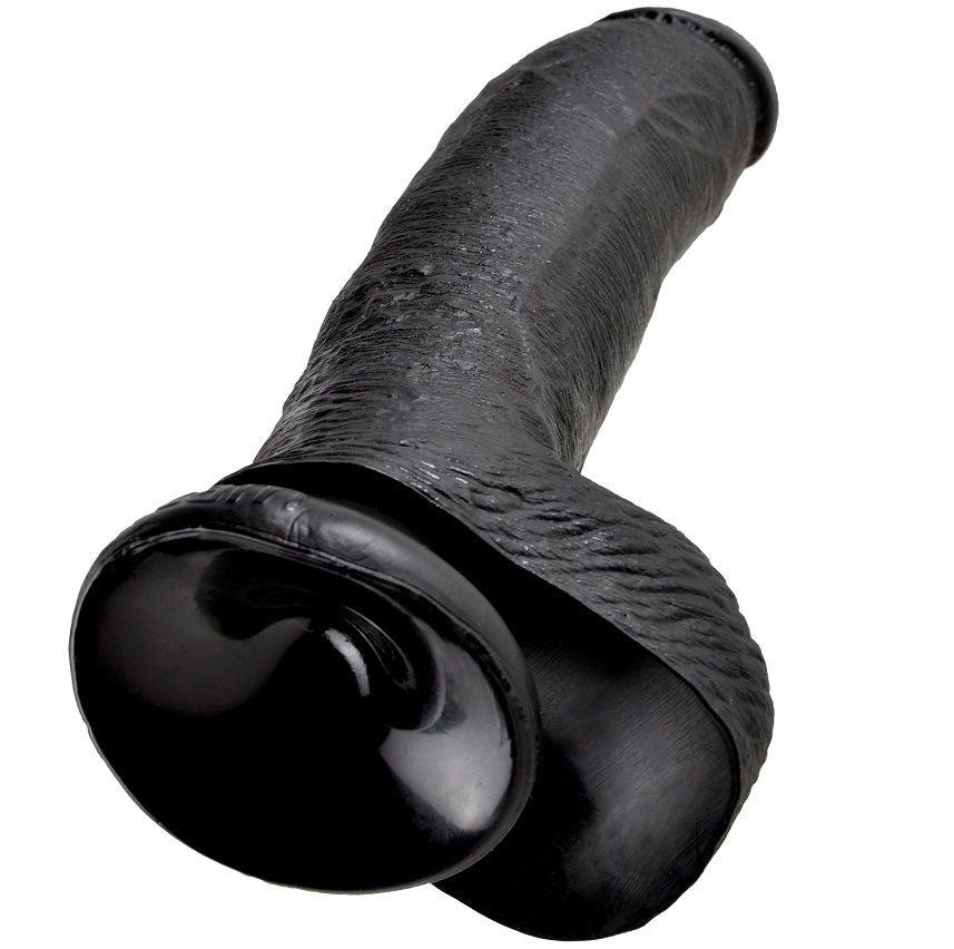 KING COCK - 9 DILDO NERO CON SFERE 22.9 CM - Only Vibes