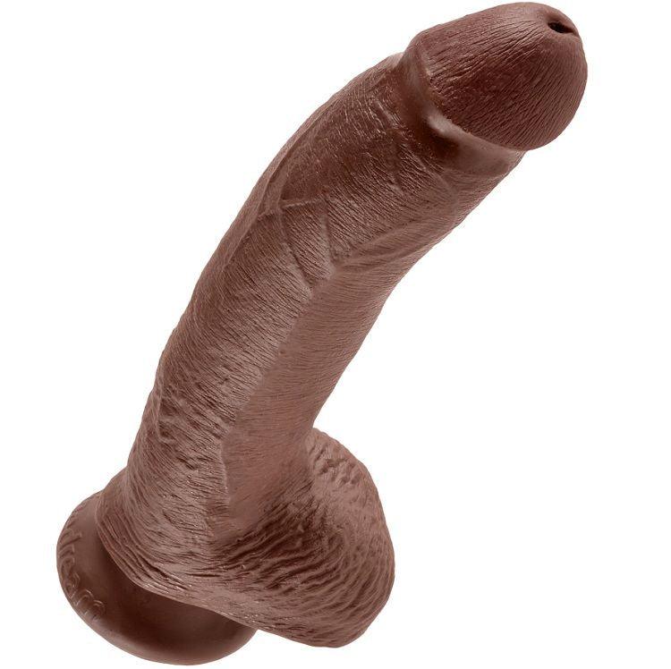 KING COCK - 9 DILDO MARRONE CON SFERE 22.9 CM - Only Vibes