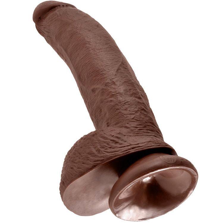 KING COCK - 9 DILDO MARRONE CON SFERE 22.9 CM - Only Vibes