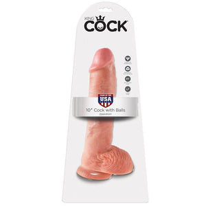 KING COCK - 10 DILDO FLESH CON SFERE 26.5 CM - Only Vibes