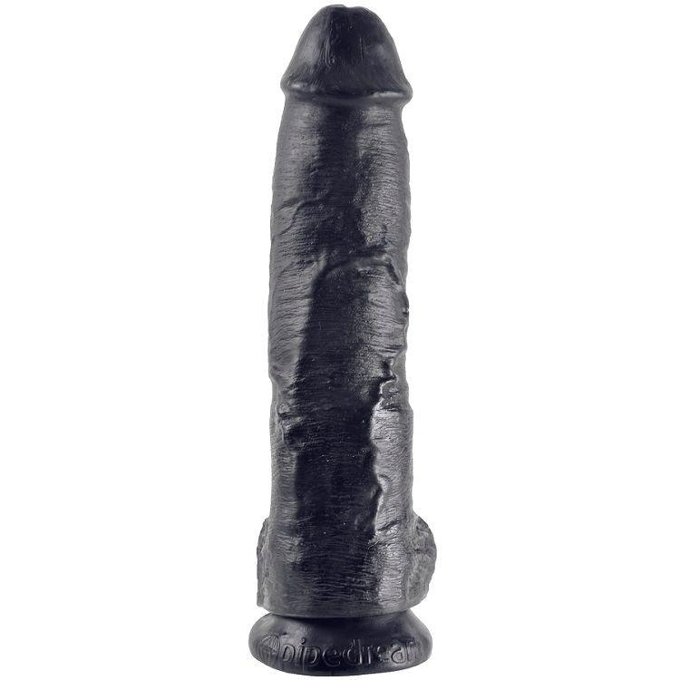 KING COCK - 10 DILDO NERO CON SFERE 25.4 CM - Only Vibes