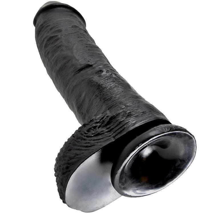 KING COCK - 10 DILDO NERO CON SFERE 25.4 CM - Only Vibes