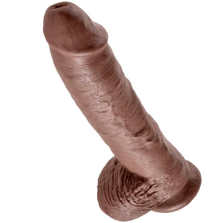 KING COCK - 10 DILDO MARRONE CON SFERE 25.4 CM - Only Vibes