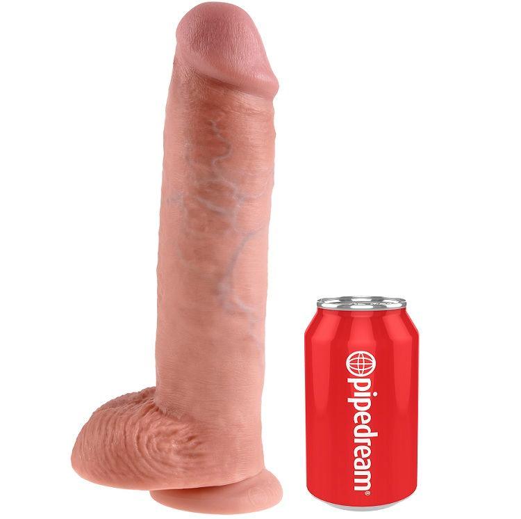 KING COCK - 11 DILDO CARNE CON SFERE 28 CM - Only Vibes