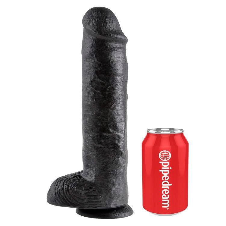 KING COCK - 11 DILDO NERO CON SFERE 28 CM - Only Vibes