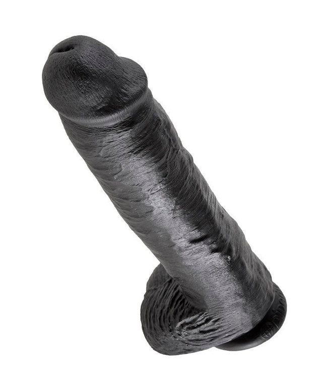 KING COCK - 11 DILDO NERO CON SFERE 28 CM - Only Vibes