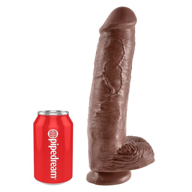 KING COCK - 11 DILDO MARRONE CON SFERE 28 CM - Only Vibes