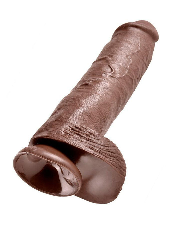 KING COCK - 11 DILDO MARRONE CON SFERE 28 CM - Only Vibes