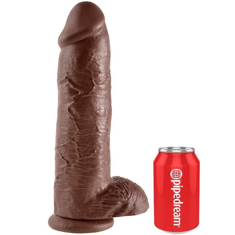 KING COCK - 12 DILDO MARRONE CON SFERE 30.48 CM - Only Vibes