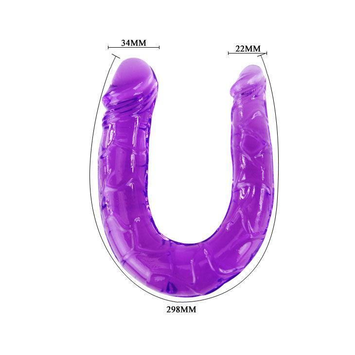 BAILE - DOPPIO DILDO IN JELLY FLESSIBILE LILLA - Only Vibes