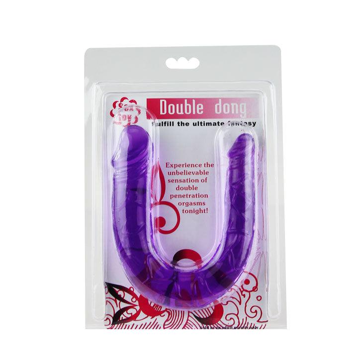 BAILE - DOPPIO DILDO IN JELLY FLESSIBILE LILLA - Only Vibes