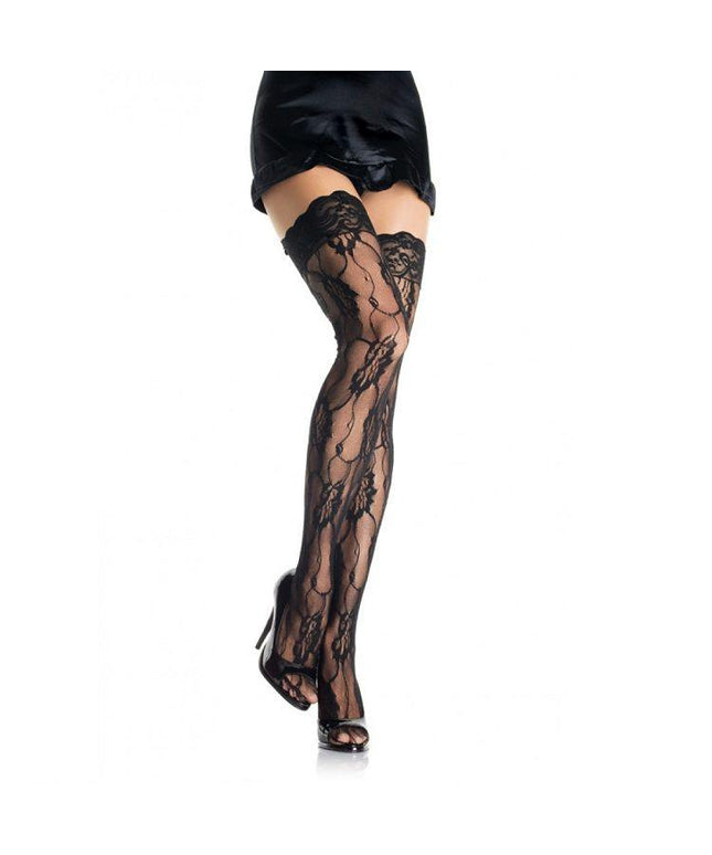 LEG AVENUE - CALZE IN PIZZO ROMANTICO FLOREALE - Only Vibes