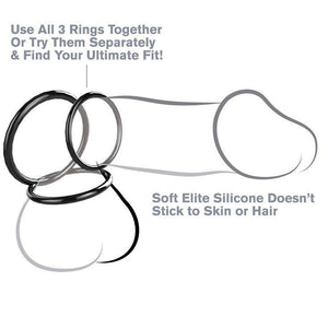 FANTASY C-RINGZ - SET 3 ANELLI STAMINA IN SILICONE - Only Vibes