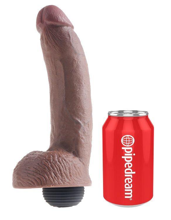 KING COCK - PENE EIACOLATORE MARRONE REALISTICO 22.86 CM - Only Vibes