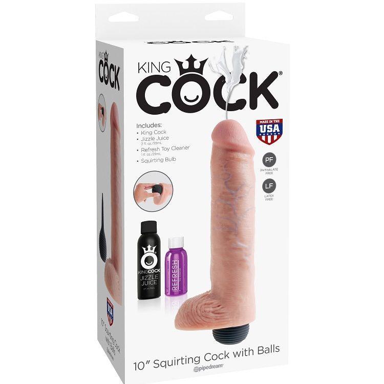 KING COCK - PENE EIACOLATORE NATURALE REALISTICO 25.40 CM - Only Vibes