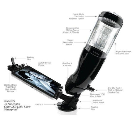 EXTREME TOYZ - MASTURBATORE MASCHILE USB PDX MEGA BATOR ANO NERO - Only Vibes