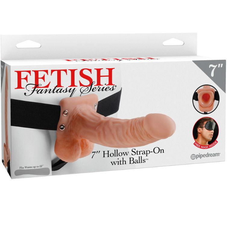 FETISH FANTASY SERIES - SERIES 7 HOLLOW STRAP-ON CON SFERE 17.8CM CARNE - Only Vibes