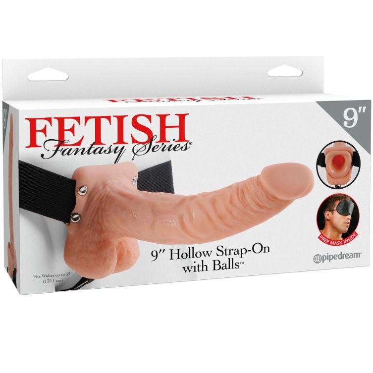 FETISH FANTASY SERIES - SERIES 9 HOLLOW STRAP-ON CON SFERE 22.9CM CARNE - Only Vibes