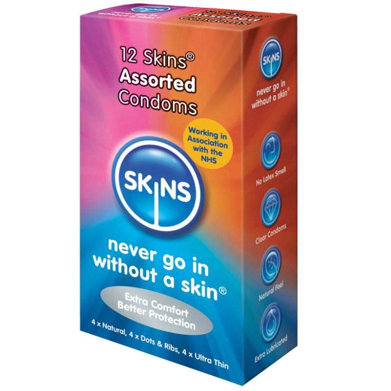 SKINS - PELLI PRESERVATIVI ASSORTITI 12 PACK - Only Vibes