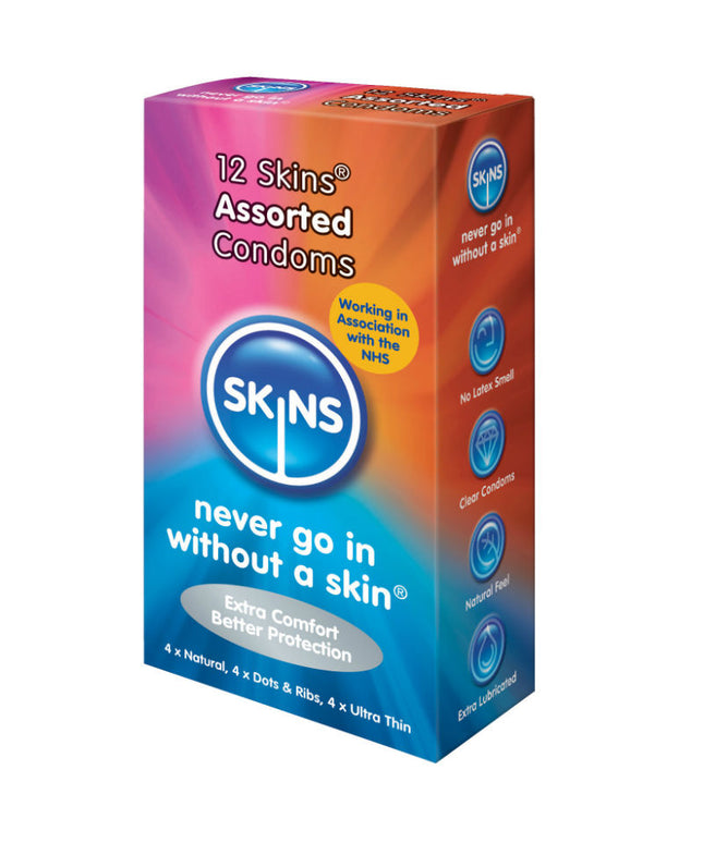 SKINS - PELLI PRESERVATIVI ASSORTITI 12 PACK