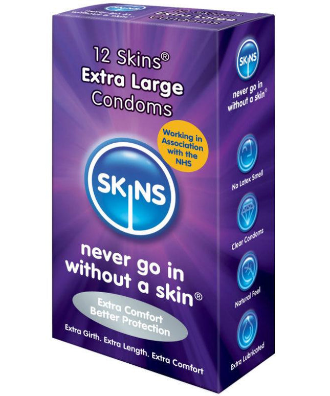 SKINS - PELLE PRESERVATIVO EXTRA LARGE 12 PACK - Only Vibes