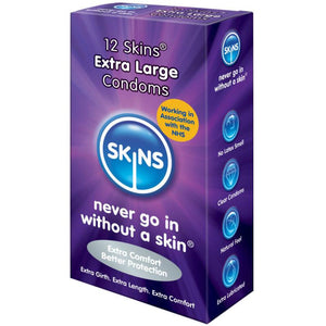 SKINS - PELLE PRESERVATIVO EXTRA LARGE 12 PACK - Only Vibes