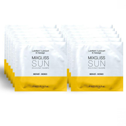 MIXGLISS - LUBRIFICANTE A BASE SILICONE AROMA MONOI 12 MONODOSE 4ML - Only Vibes