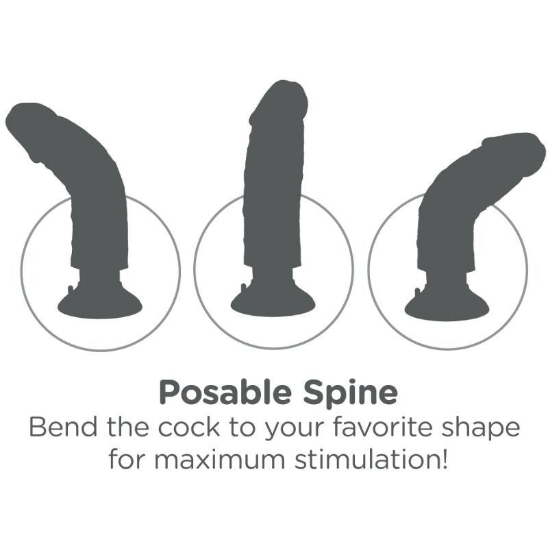 KING COCK - DILDO VIBRATORE 15.24 CM NATURALE - Only Vibes