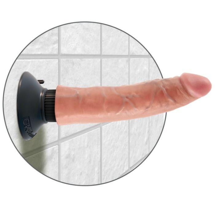 KING COCK - DILDO VIBRATORE 17.78 CM NATURALE - Only Vibes