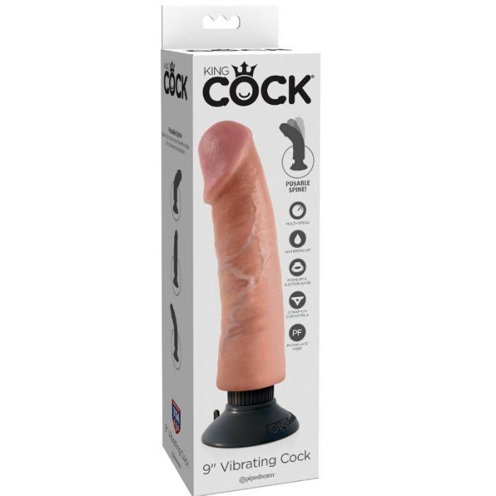 KING COCK - DILDO VIBRATORE 23 CM NATURALE - Only Vibes