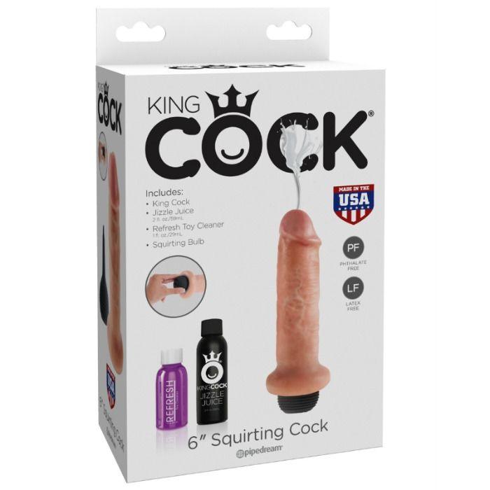 KING COCK - 15.24 CM DILDO SQUIRT - Only Vibes