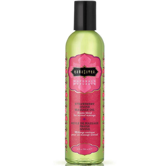 KAMASUTRA - NATURALS OLIO DA MASSAGGIO DIVINO ALLA FRAGOLA 236ML - Only Vibes