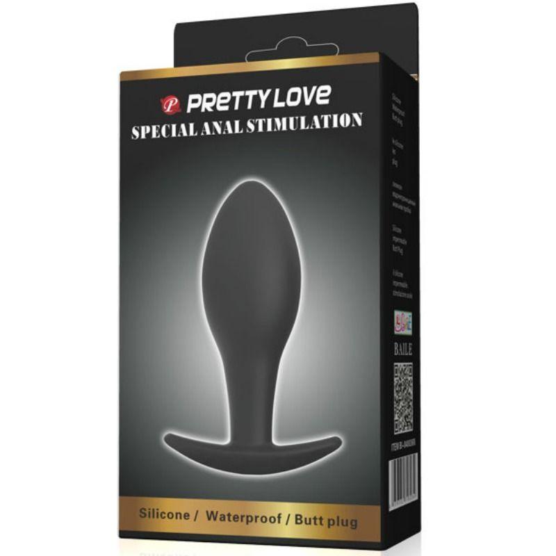 PRETTY LOVE - PLUG ANALE ANCORANTE IN SILICONE 8.5 CM NERO - Only Vibes