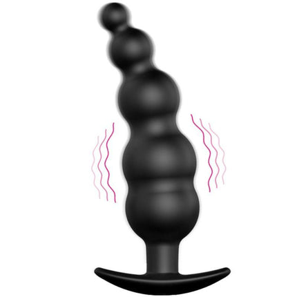 PRETTY LOVE - PLUG ANALE IN SILICONE EXTRA STIMOLAZIONE E 12 MODALIT DI VIBRAZIONE NERO - Only Vibes