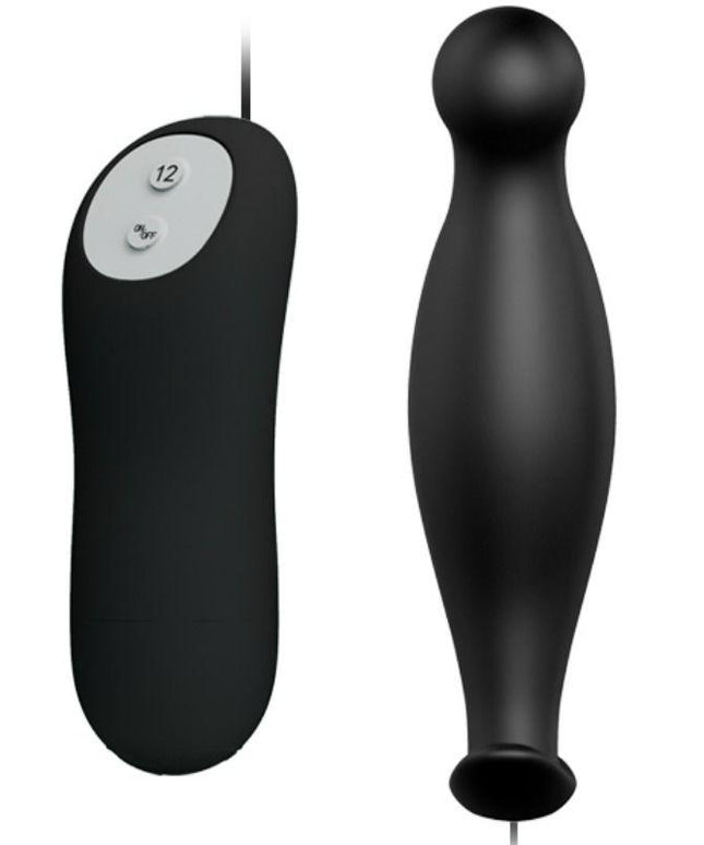 PRETTY LOVE - PLUG ANALE IN SILICONE 12 MODALIT DI VIBRAZIONE NERO - Only Vibes