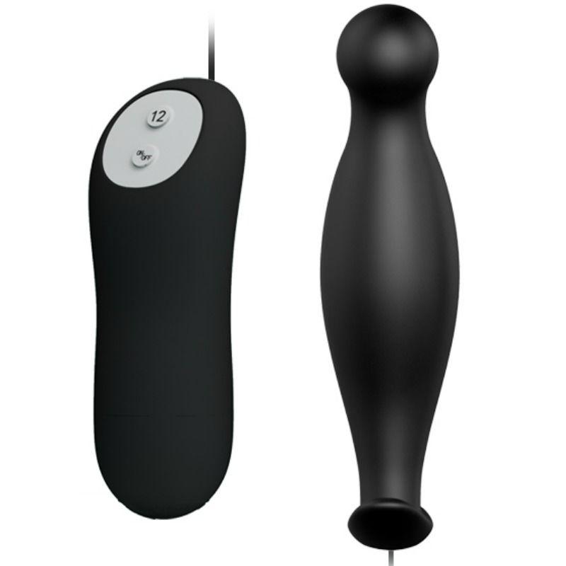 PRETTY LOVE - PLUG ANALE IN SILICONE 12 MODALIT DI VIBRAZIONE NERO - Only Vibes