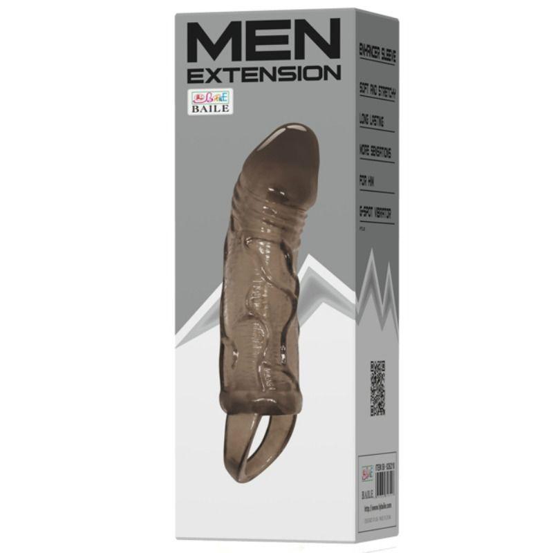 BAILE - COPERTURA ESTENSORE PENE CON CINTURINO PER TESTICOLI NERO 13.5 CM - Only Vibes