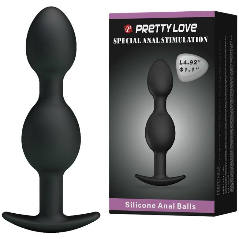 PRETTY LOVE - SFERE ANALI IN SILICONE 12.5 CM NERE - Only Vibes