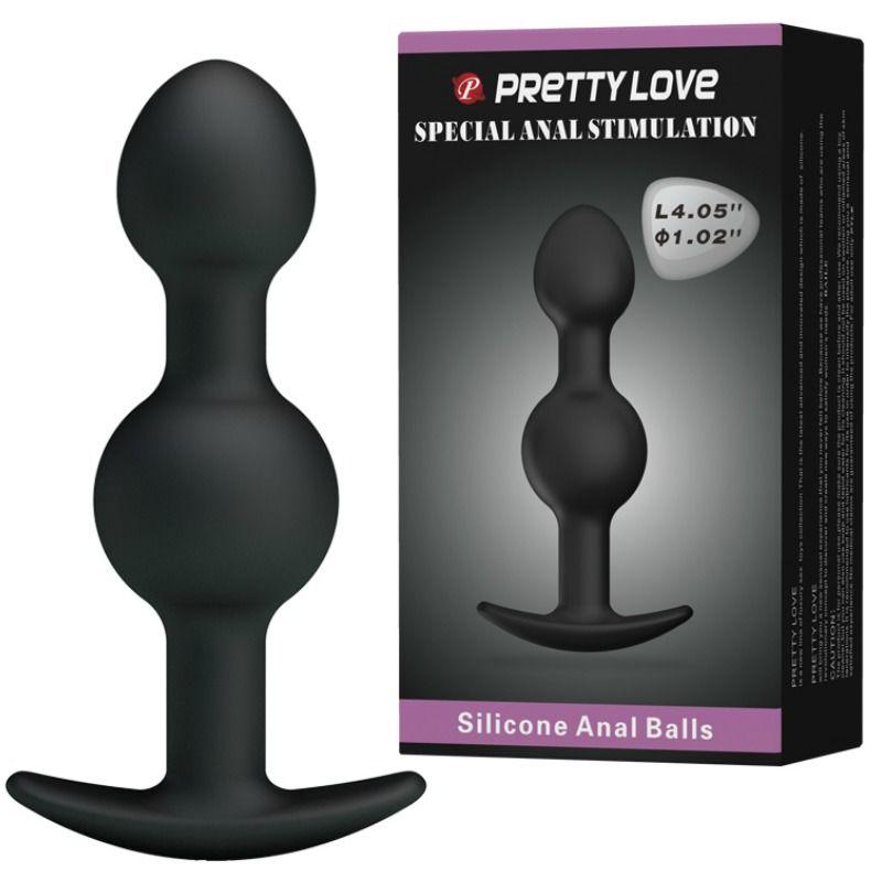 PRETTY LOVE - SFERE ANALI IN SILICONE PER STIMOLAZIONE SPECIALE 10.3 CM NERO - Only Vibes