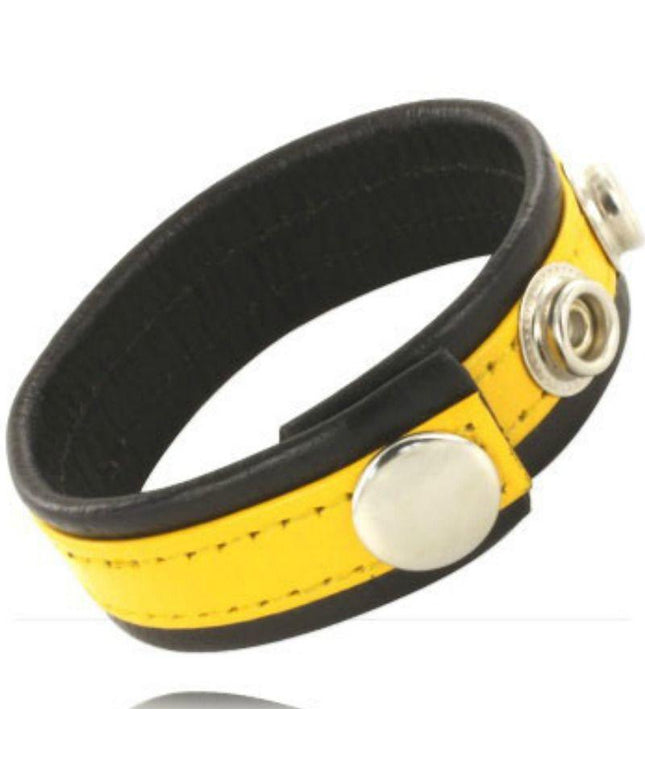 LEATHER BODY - E CINTURINO CON MOSCHETTONI - NERO E GIALLO - Only Vibes