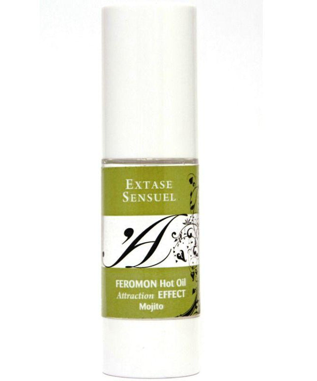 EXTASE SENSUAL - OLIO DA MASSAGGIO EFFETTO CALORE AI FEROMONI DEL MOJITO 30 ML - Only Vibes