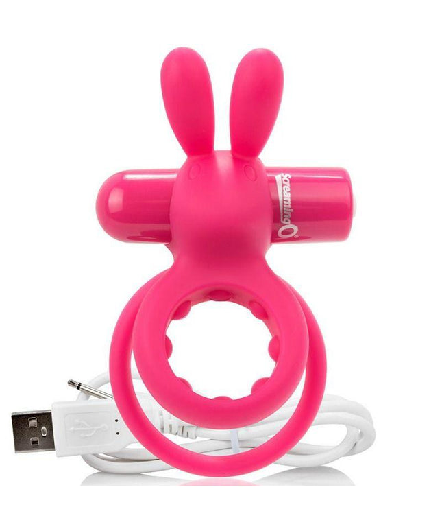 SCREAMING O - DOPPIO ANELLO RICARICABILE CON RABBIT HARE ROSA - Only Vibes