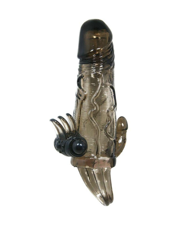 BAILE - COPRI PENE BRAVE MAN CON CLIT E STIMOLAZIONE ANALE DOPPIO BULLET NERO 16.5 CM - Only Vibes