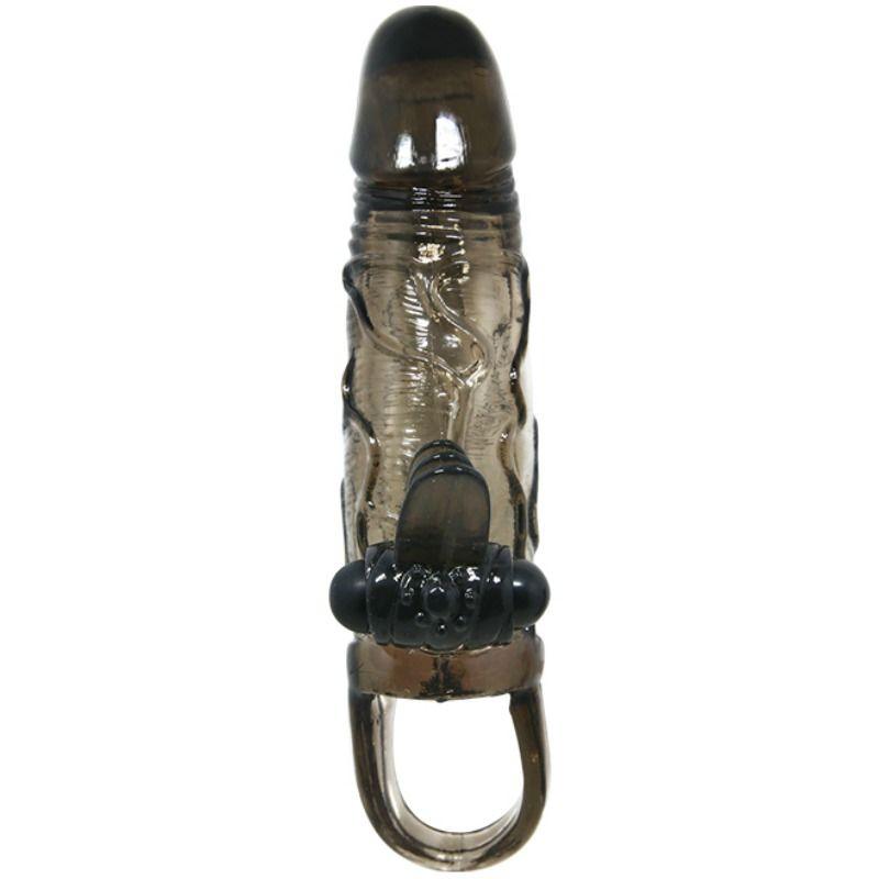 BAILE - COPRI PENE BRAVE MAN CON CLIT E STIMOLAZIONE ANALE DOPPIO BULLET NERO 16.5 CM - Only Vibes