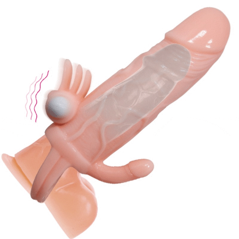 BAILE - COPERTURA PENE UOMO CORAGGIOSO CON CLITITO E CARNE PER STIMOLAZIONE ANALE 16.5 CM - Only Vibes