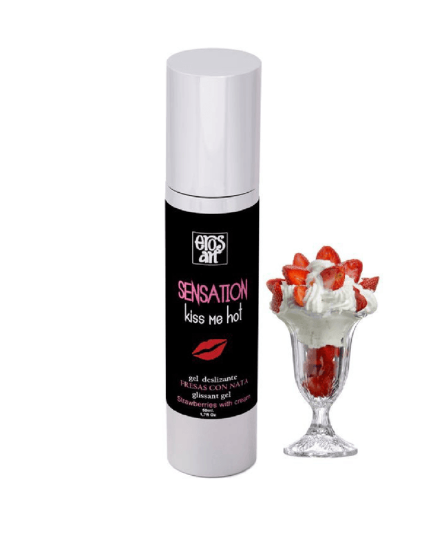 EROS-ART - SENSATTION LUBRIFICANTE NATURALE FRAGOLE CON CREMA 50 ML - Only Vibes