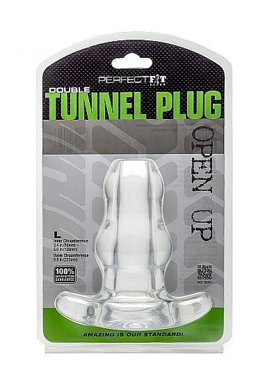 PERFECT FIT BRAND - DOPPIO TUNNEL PLUG XL GRANDE TRANSPARENTE - Only Vibes