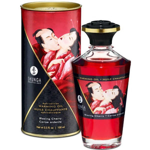 SHUNGA - OLIO DA MASSAGGIO EFFETTO CALORE SAPORE INTENSO DI CILIEGIA 100 ML - Only Vibes