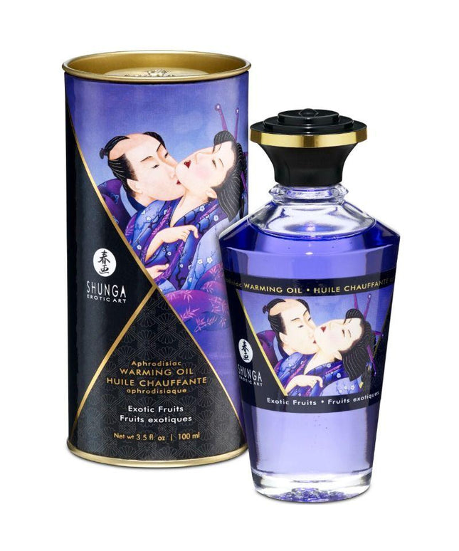 SHUNGA - OLIO DA MASSAGGIO EFFETTO CALORE SAPORE DI FRUTTA ESOTICA 100 ML - Only Vibes