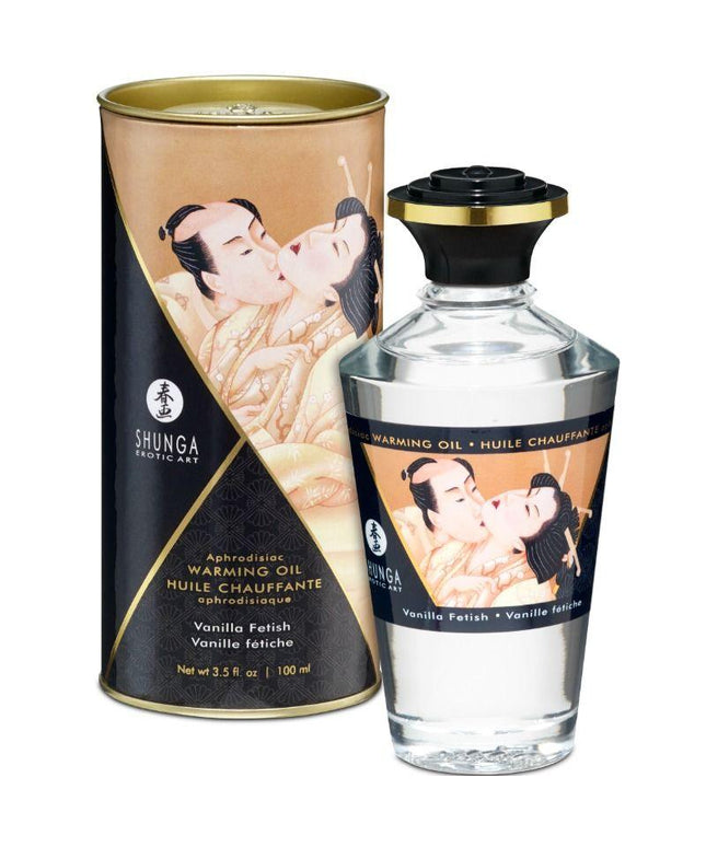 SHUNGA - OLIO DA MASSAGGIO EFFETTO CALDO AL GUSTO VANIGLIA FETISH 100 ML - Only Vibes